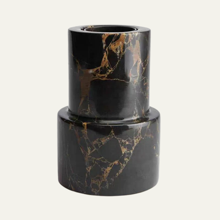 Marquina Columnar Stone Vessel