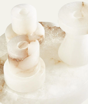 Aosta Stepped Marble Votive