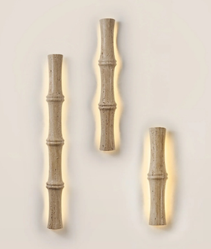 Bamboo Travertine Sconce