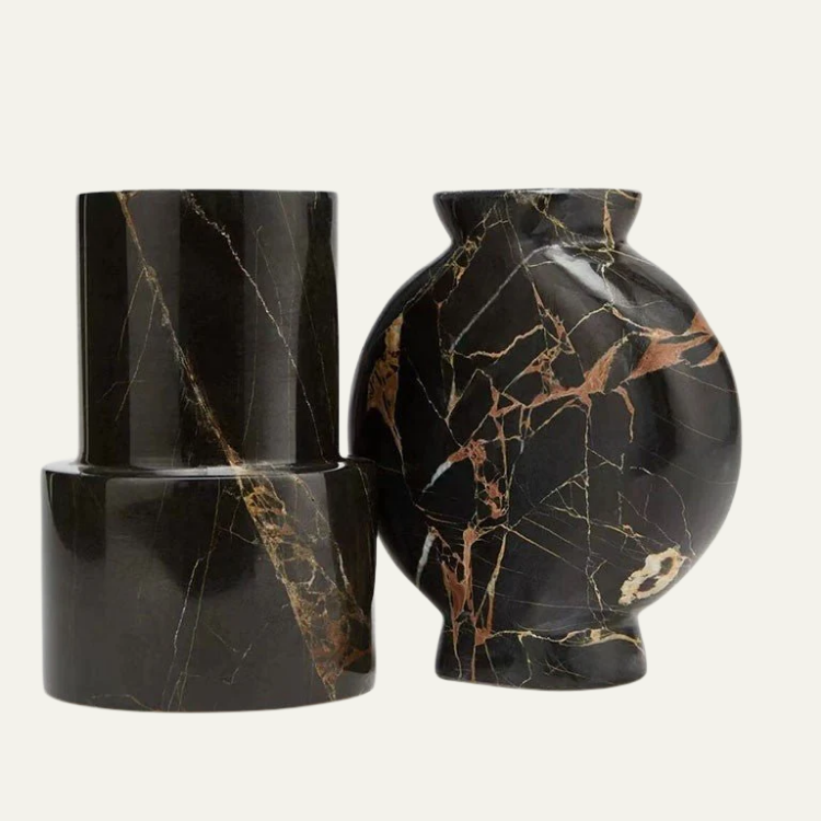 Marquina Columnar Stone Vessel