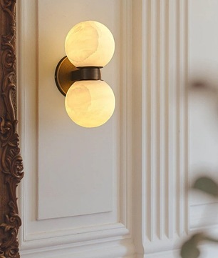 Aria Alabaster Globe Sconce
