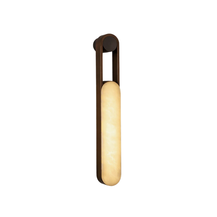 Minimalist Oblong Alabaster Wall Lamp