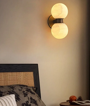Aria Alabaster Globe Sconce