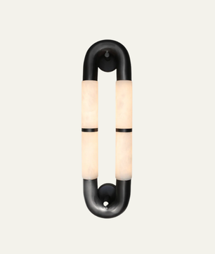 Volterra Dual-Crescent Alabaster Sconce
