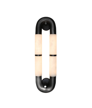 Volterra Dual-Crescent Alabaster Sconce