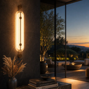 Architectural Alabaster Capsule Bronze Sconce