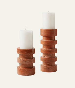 Tivoli Graduated Travertine Votive