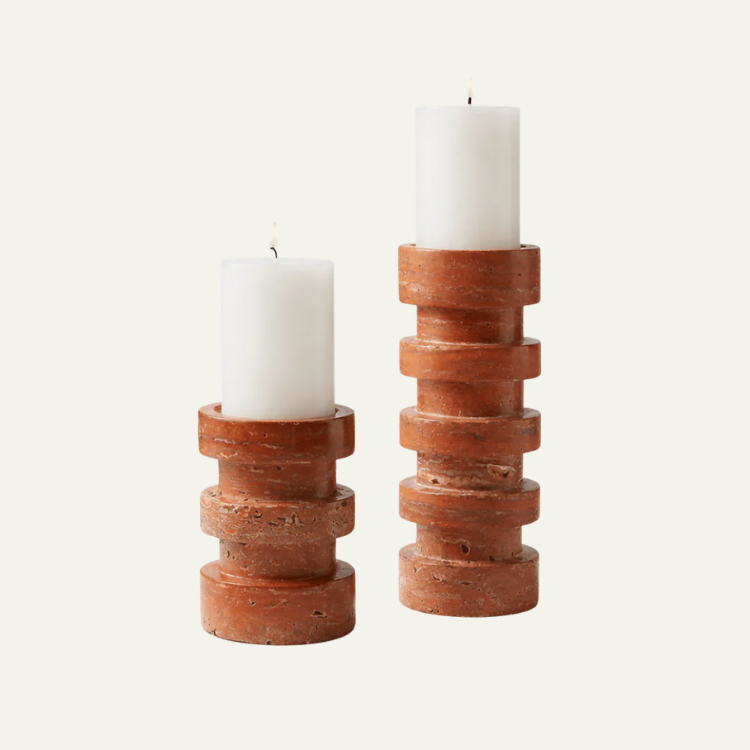 Tivoli Graduated Travertine Votive