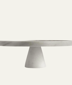 Rosso Levanto Marble Pedestal Tray