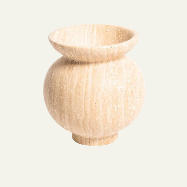 Pentelikon Fluted Marble Vessel