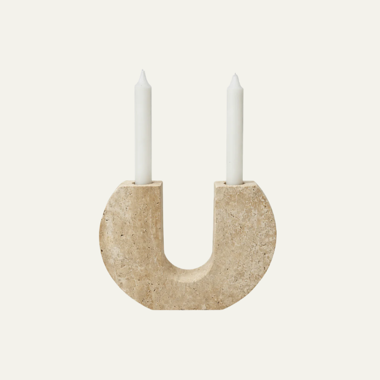 The Yazd Amber Travertine Votive