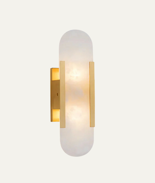 Geometric Harmony Alabaster Wall Lamp