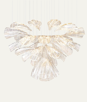 Glass Lotus Chandelier