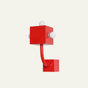 Red Cube Wall Lamp
