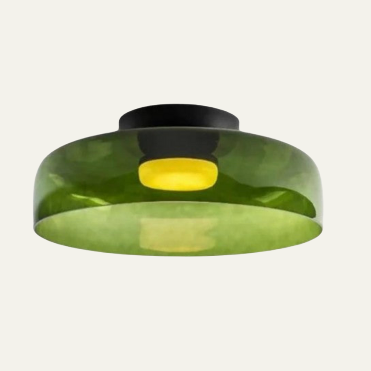 Nordic Morandi Glass Bowl Shaped Ceiling Lamp S183