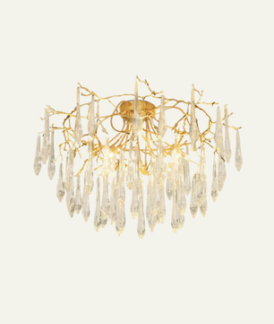 Teardrop Round Crystal Ceiling Lamp