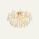 Teardrop Round Crystal Ceiling Lamp