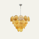 Vintage Yellow Round Murano Chandelier