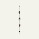 Black Slender Alabaster Wall Lamp