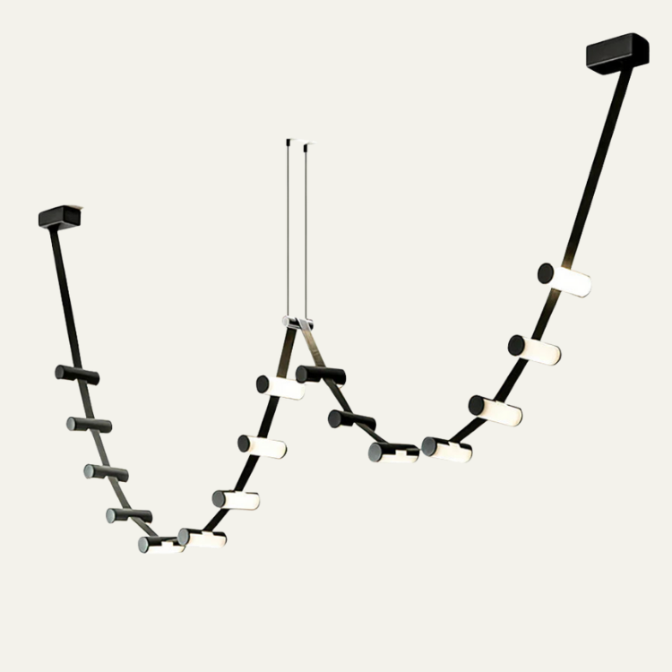 Curve Leather Chandelier