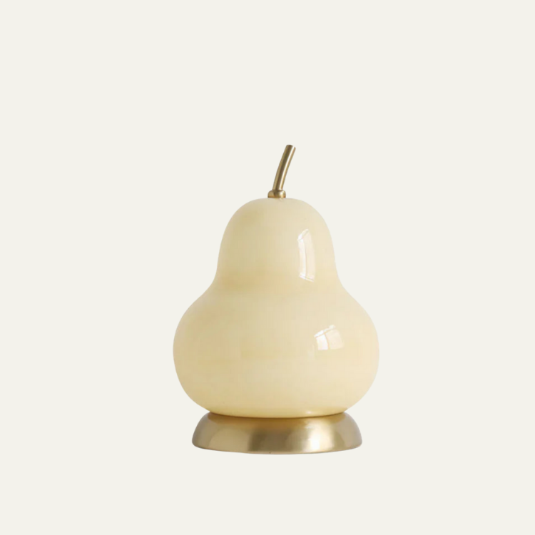 Pear Glass Built-in Battery Table Lamp