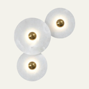 Round Alabaster Combination Wall Lamp