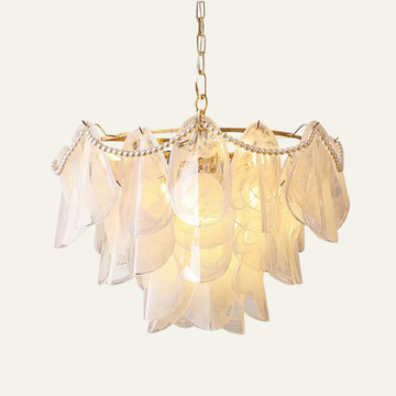 Gold + Textured Clear Glass